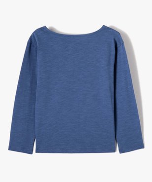 Tee-shirt fille à manches longues avec motif scintillant - LuluCastagnette vue4 - LULUCASTAGNETTE - GEMO
