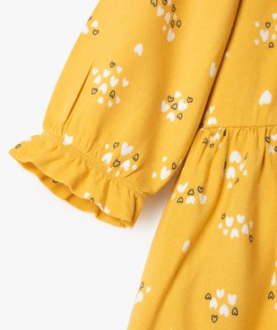 Robe bébé fille à motifs cœurs et volants sur le buste vue3 - GEMO(BEBE DEBT) - GEMO