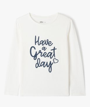 Tee-shirt à manches longues avec motif fille vue1 - GEMO (ENFANT) - GEMO