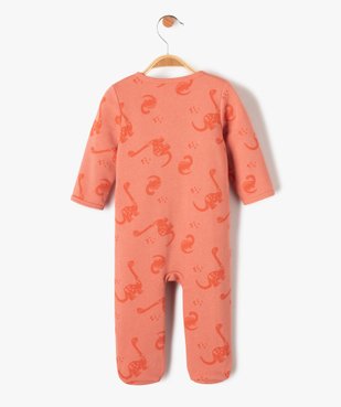 Pyjama bébé dors-bien en jersey molletonné avec ouverture ventrale vue3 - GEMO(BB COUCHE) - GEMO