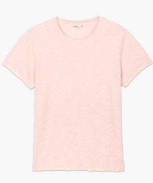 Tee-shirt homme à manches courtes avec finitions roulottées vue4 - GEMO (HOMME) - GEMO