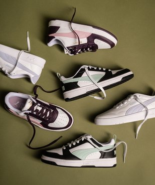 Baskets basses tricolores à lacets femme - Puma vue6 - PUMA - GEMO