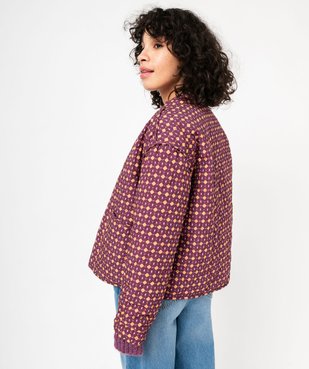 Veste matelassée en viscose imprimée femme vue3 - GEMO 4G FEMME - GEMO