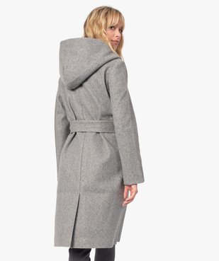 Manteau femme avec grand col et capuche vue3 - GEMO(FEMME PAP) - GEMO