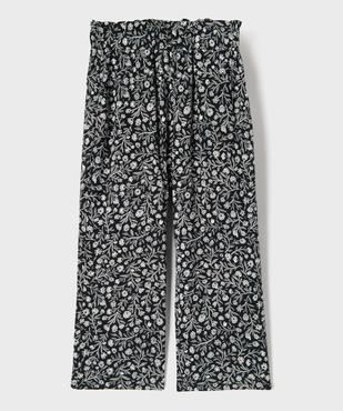 Pantalon fluide à motifs fleuris avec taille ajustable fille vue2 - GEMO 4G FILLE - GEMO