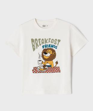 Tee-shirt manches courtes avec motifs animaux garçon vue1 - GEMO 4G GARCON - GEMO