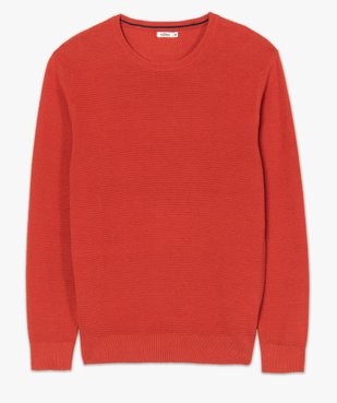 Pull homme à col rond en maille fantaisie vue4 - GEMO (HOMME) - GEMO