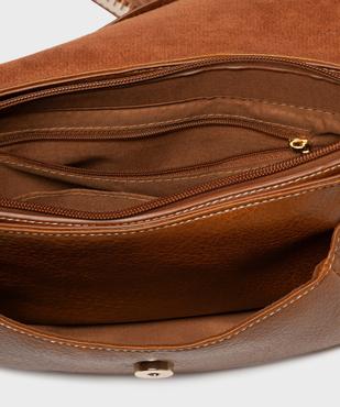 Sac besace souple et grainé à bandoulière fantaisie amovible femme vue3 - GEMO (ACCESS) - GEMO