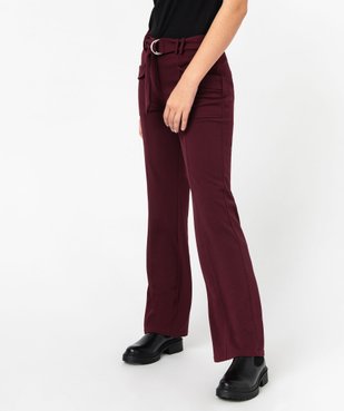 Pantalon droit en maille fluide à ceinture femme vue1 - GEMO(FEMME PAP) - GEMO
