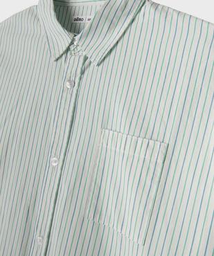 Chemise manches longues rayée en coton fille vue2 - GEMO (JUNIOR) - GEMO