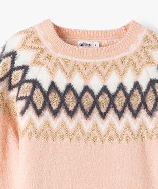 Pull fille jacquard à paillettes vue2 - GEMO (ENFANT) - GEMO