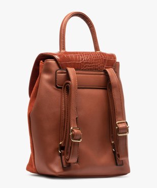 Sac à dos femme élégant bimatière vue2 - GEMO (ACCESS) - GEMO