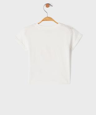 Tee-shirt manches courtes avec motif en relief bébé fille vue2 - GEMO 4G BEBE - GEMO