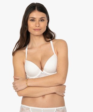 Soutien-gorge femme en dentelle avec dos croisé vue1 - GEMO(HOMWR FEM) - GEMO