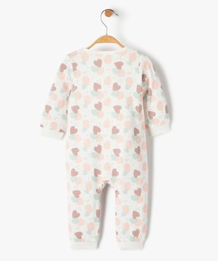 Pyjama bébé à motifs coeurs sans pieds avec ouverture devant vue3 - GEMO(BB COUCHE) - GEMO