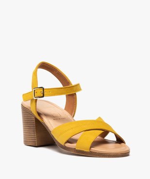 Sandales femme à talon carré coupe spéciale pied large vue2 - Nikesneakers(URBAIN) - Nikesneakers