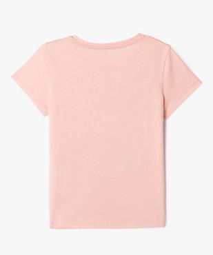 Tee-shirt manches courtes à motif fille vue3 - GEMO 4G FILLE - GEMO