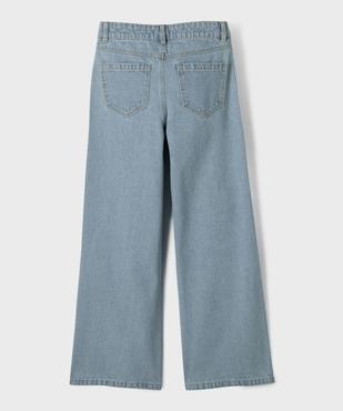 Jean wide leg en denim 100% coton fille vue3 - GEMO 4G FILLE - GEMO