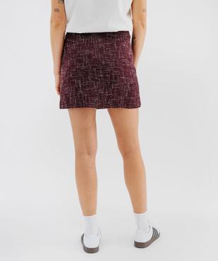 Jupe courte aspect tweed femme vue3 - GEMO(FEMME PAP) - GEMO