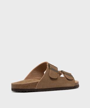 Mules à larges brides avec semelle intérieure cuir homme - Urban Steps vue4 - URBAN STEPS - GEMO