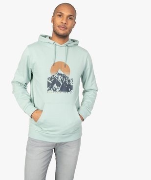 Sweat homme à capuche en molleton vue2 - GEMO (HOMME) - GEMO