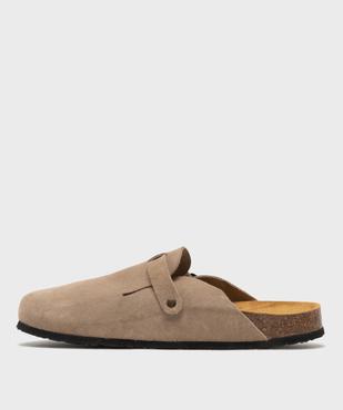 Sabot dessus cuir avec bride ajustable homme - Tanéo vue3 - TANEO GEMO FOR GOOD - GEMO