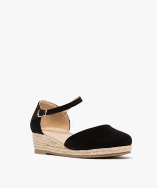 Chaussures en suédine à talon compensé en corde femme vue2 - VALENTINA BALDA - GEMO