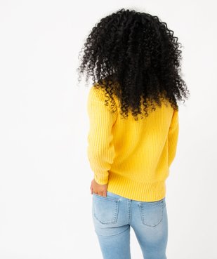 Pull en grosse maille à col rond femme vue3 - GEMO(FEMME PAP) - GEMO
