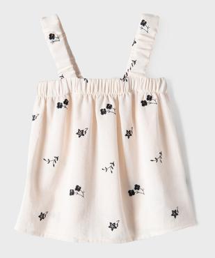 Blouse brodée à bretelles fille vue1 - GEMO (ENFANT) - GEMO