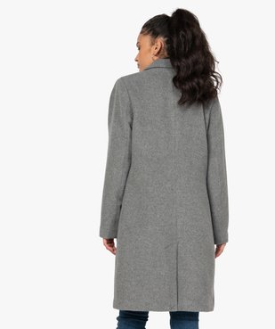 Manteau femme mi-long à col tailleur vue3 - GEMO(FEMME PAP) - GEMO