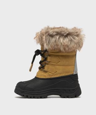 Boots fourrés avec col en fourrure imitation garçon - Buggy vue3 - BUGGY - GEMO