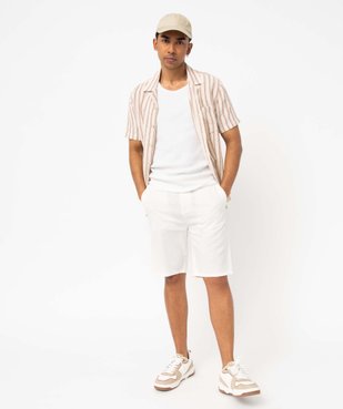 Chemise manches courtes à rayures homme vue5 - GEMO (HOMME) - GEMO