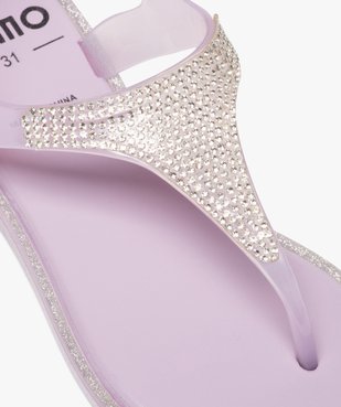 Sandales filles avec entre-doigt et strass sur le dessus vue6 - GEMO (ENFANT) - GEMO