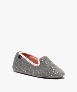Chaussons femme slippers en velours pailleté - Dim vue2 - DIM - GEMO