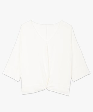 Blouse femme grande taille ample à col V et manches 3/4 vue4 - GEMO (G TAILLE) - GEMO