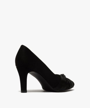Escarpins femme en suédine avec effet drapé et verni vue4 - GEMO(URBAIN) - GEMO