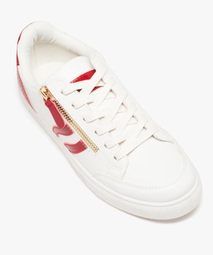 Baskets femme à zip fantaisie avec détails vernis contrastants  vue5 - GEMO (SPORTSWR) - GEMO