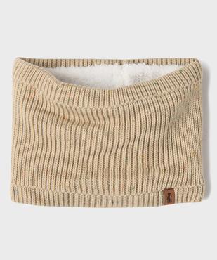 Echarpe tour de cou en maille chinée doublée sherpa garçon vue1 - GEMO (ENFANT) - GEMO