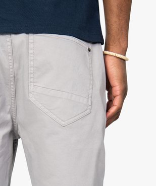 Bermuda homme en coton stretch vue2 - GEMO (HOMME) - GEMO