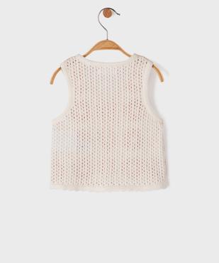 Gilet sans manches brodé bébé fille vue3 - GEMO(BEBE DEBT) - GEMO