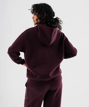 Sweat à capuche en molleton uni femme vue3 - GEMO 4G FEMME - GEMO
