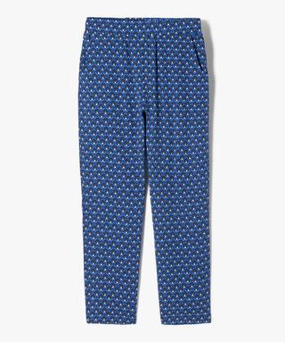 Pantalon fille large imprimé - chocolat, Fille