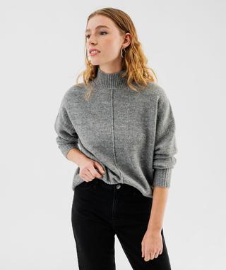 Pull PIANURASTUDIO Avec Empiècement Chemisier - Taille 50 (44) - Gris Coloré - Occasion Très Bon état