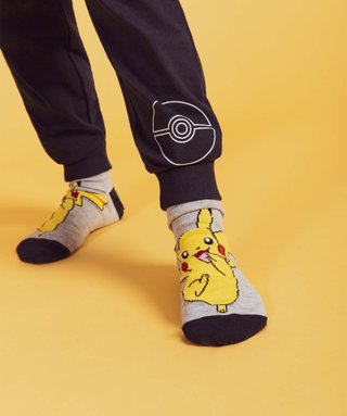 chaussettes garcon imprimees (lot de 3) - pokemon multicolore