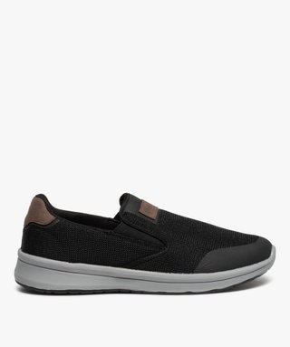 Mocassins homme confort en mesh Wellness noir GEMO