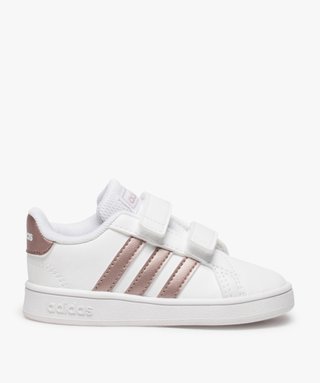 Baskets fille a scratch Grand Court Adidas blanc GEMO