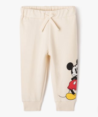 Pantalon de jogging imprimé Mickey bébé garçon - Disney ecru