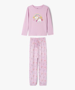 Pyjama Licorne Arc-En-Ciel Fille
