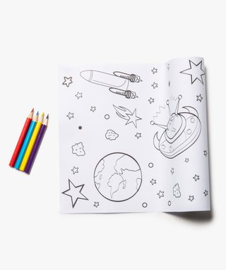 rouleau de coloriage enfant theme de lespace blanc sacs