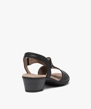 Sandales escarpins de soirée noir et strass